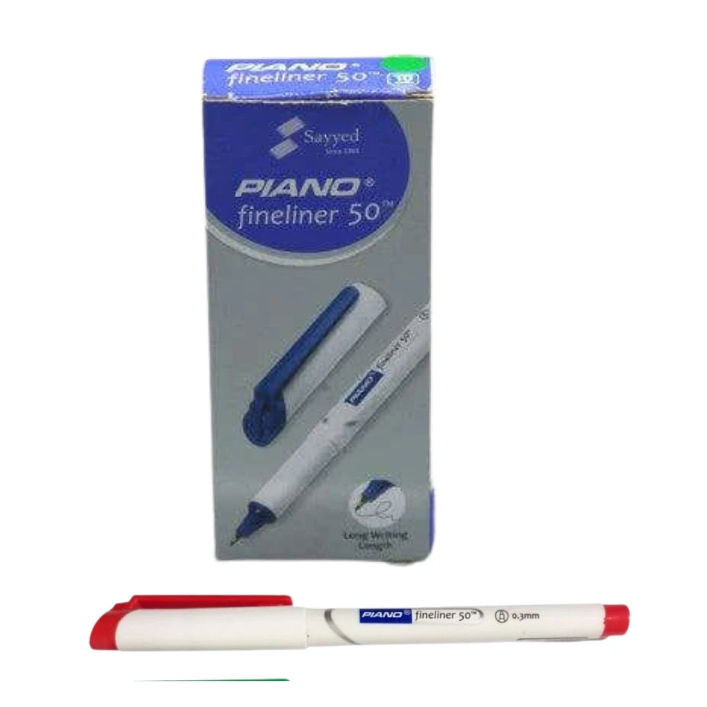 Piano Fineliner 50 Pointer Red 10 Pcs
