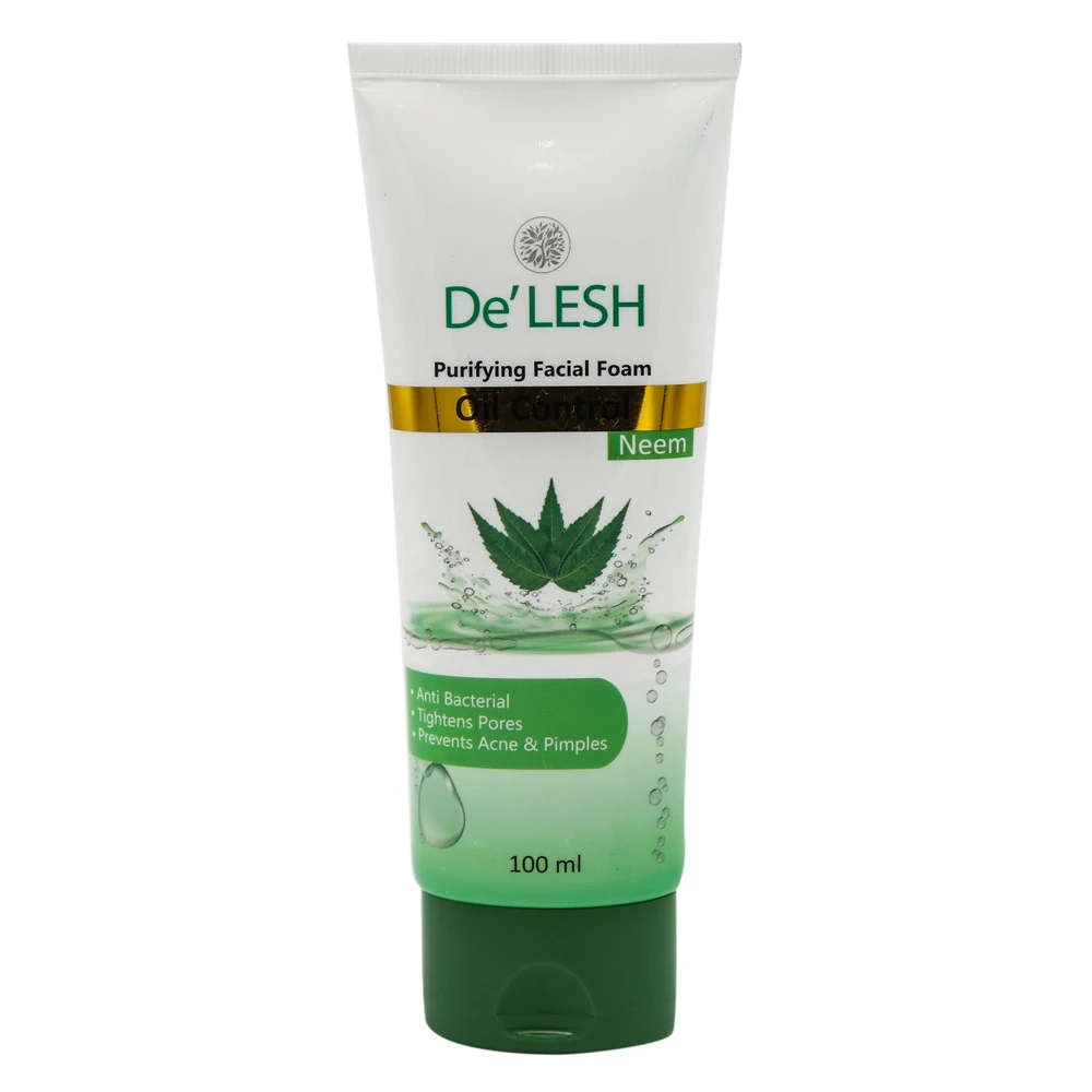 De Lesh Neem Oil Control Purifying Facial Foam 100ml