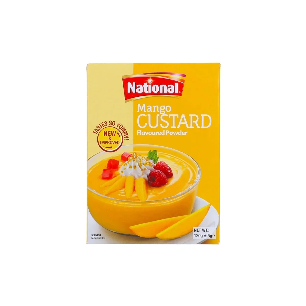 National Custard Mango Flavoured Powder 120gm