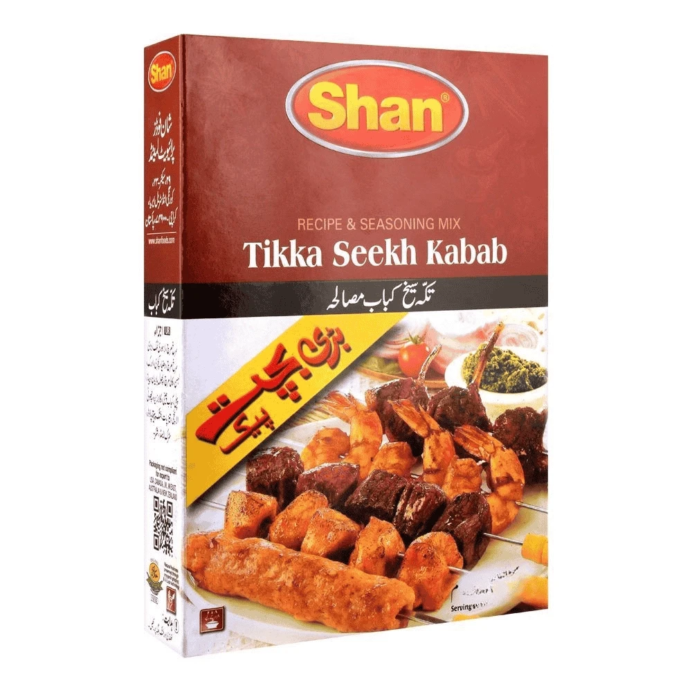 Shan Tikka Seekh Kebab Masala Recipie & Seasoning Mix 90g