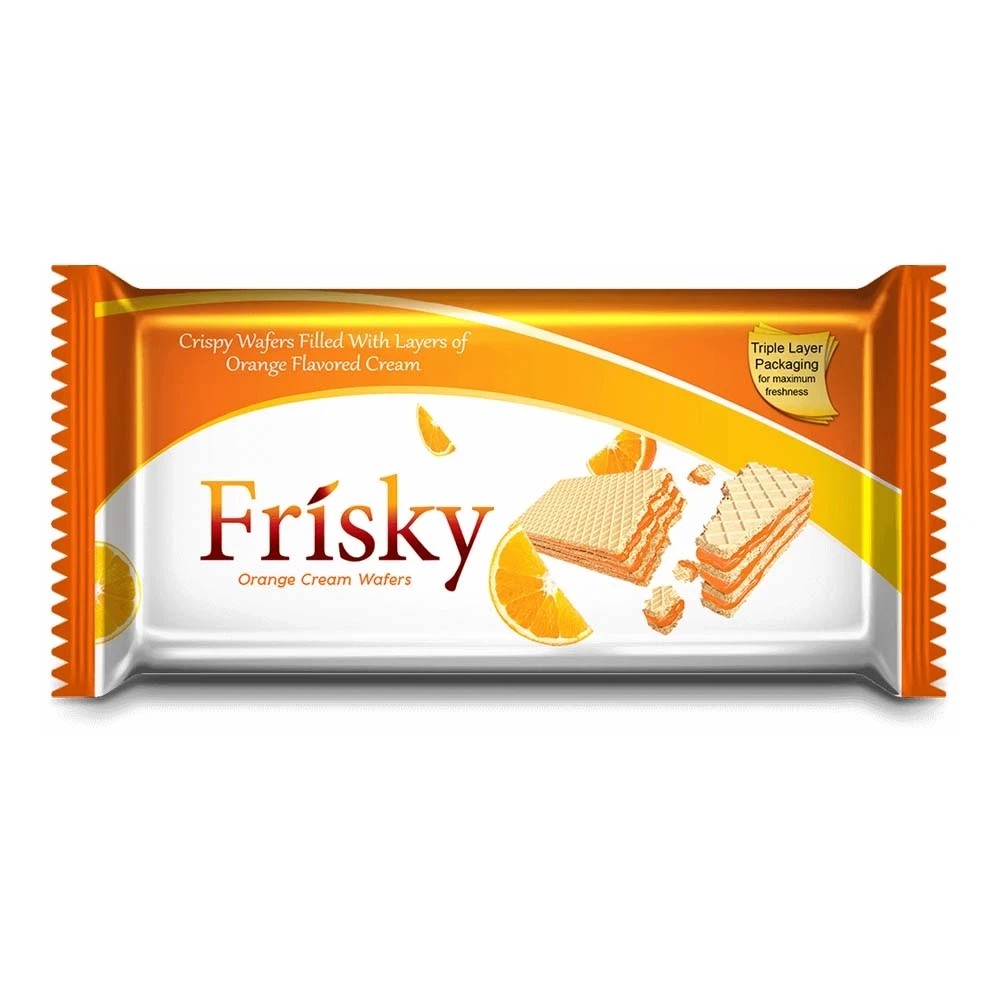 Inovative Frisky Orange Cream Wafers 68gm