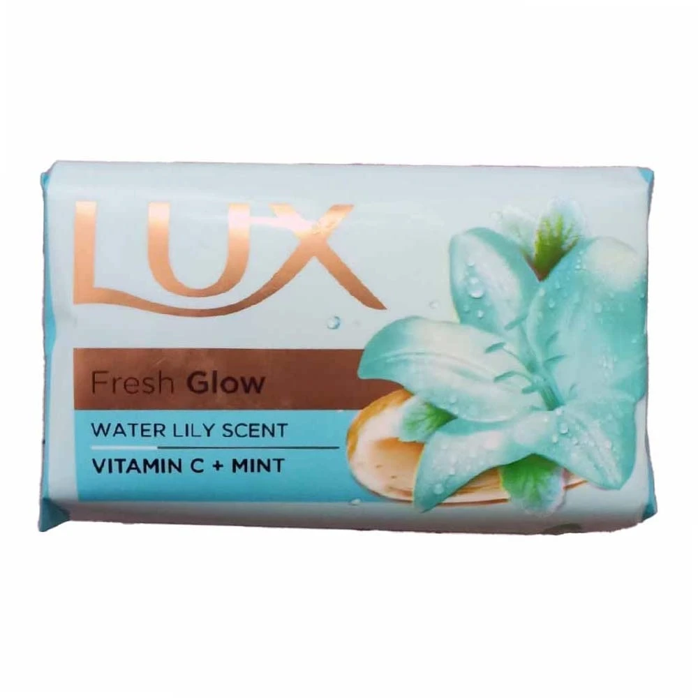 Lux Fresh Glow Water Lily Scent, Vitamin C + Mint Soap 123gm