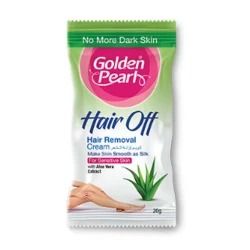 Golden Pearl Hair Off Hair Removal Cream with Aloe Vera Exract for Sensitive Skin 16gm Sachet