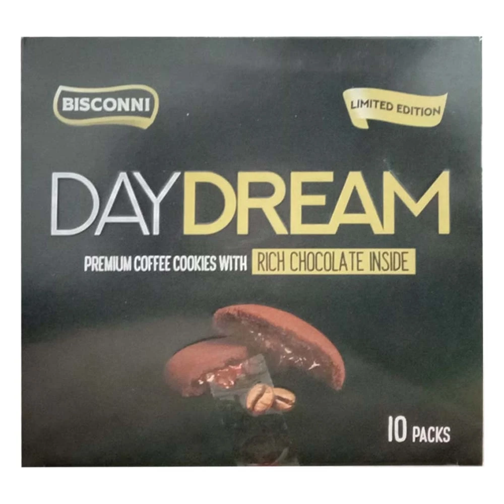 Bisconni Day Dream Premium Coffee Cookies with Rich Chocolate Inside 10 Packs Box