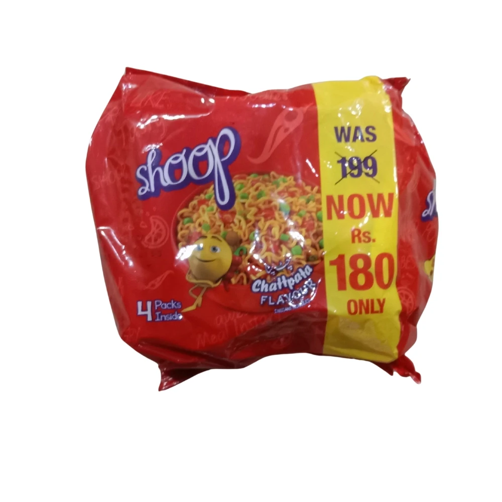 Shan Shoop Instant Noodle chattpata Flavour 50gm 4 Packs