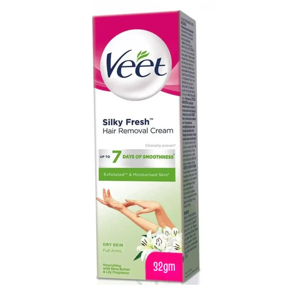 Veet Pure Hair Removal Cream for Dry Skin Half Arms 32gm