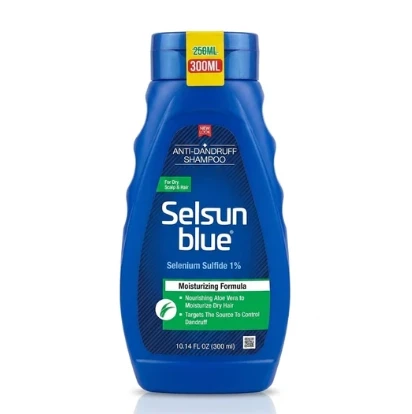 Selsun Blue Moisturizing Anti-Dandruff Shampoo for Dry Scalp & Hair 300ml