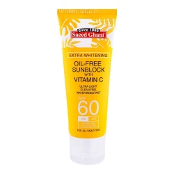 Saeed Ghani Extra Whitening Oil-Free Sunblock with Vitamin C SPF 60 60ml