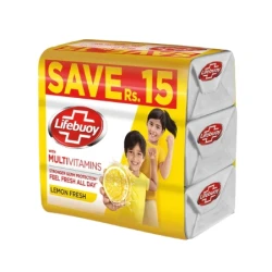 Lifebuoy Lemon Fresh Soap 123gm 3 in 1 Trio