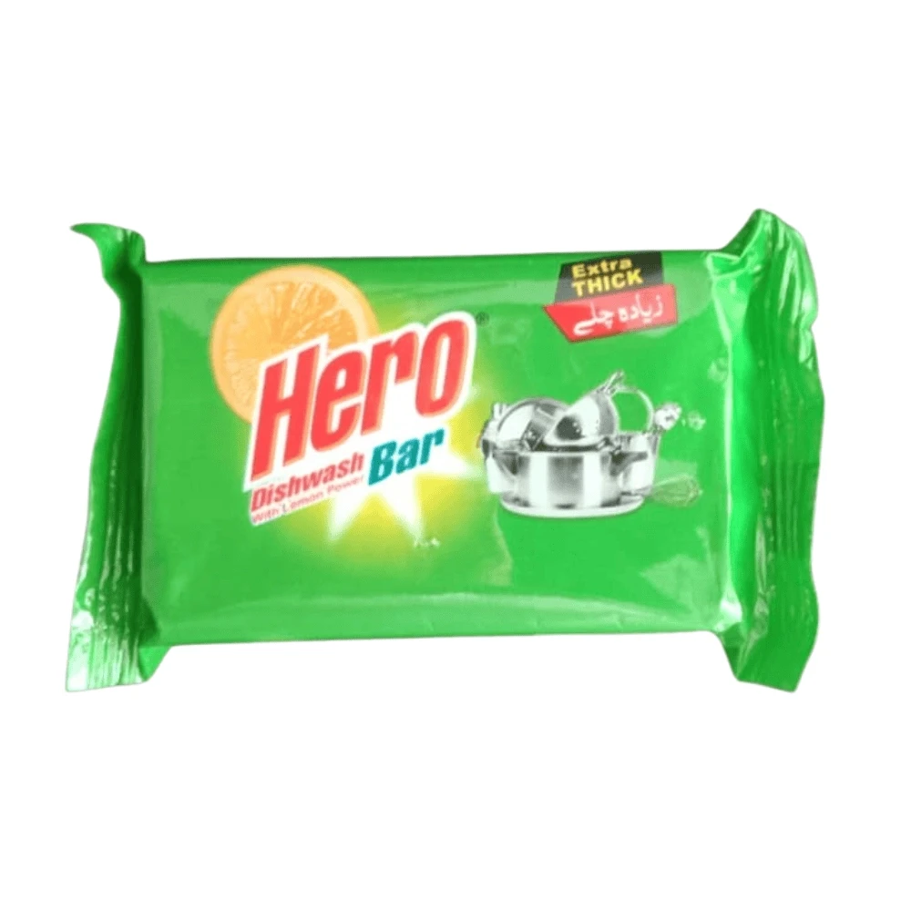 Hero Dishwash With Lemon Powder Bar Extra Thick 160g