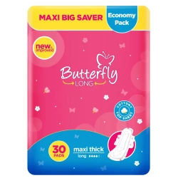 Butterfly Long Maxi Thick 30 Pads Maxi Big Saver