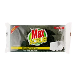 Max Scrub Grease Cutting Scouring Sponge Large 3in1 Saver Pack