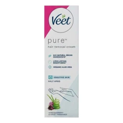 Veet Pure Hair Removal Cream with Raspberry & Violet Fragrance for Sensitive Half Arms 32gm