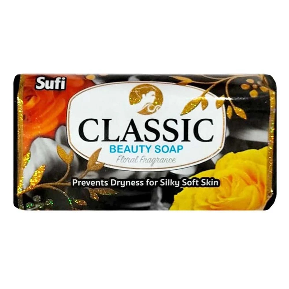 Sufi Classic Beauty Soap Floral Fragrance White 110gm