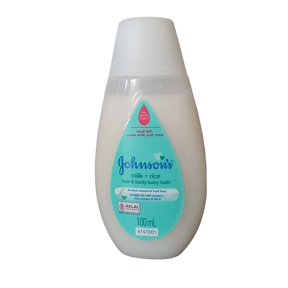 Johnsons Milk + Rice Hair & Body Baby Bath 100ml
