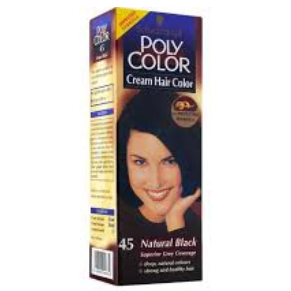 Poly Color Natural Black Cream Hair Color 45