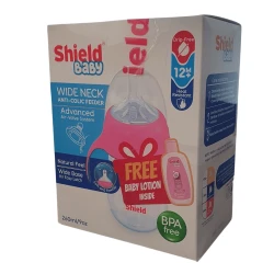 Shield Baby Wide Neck Anti-Colic Feeder natural Feel 260ml