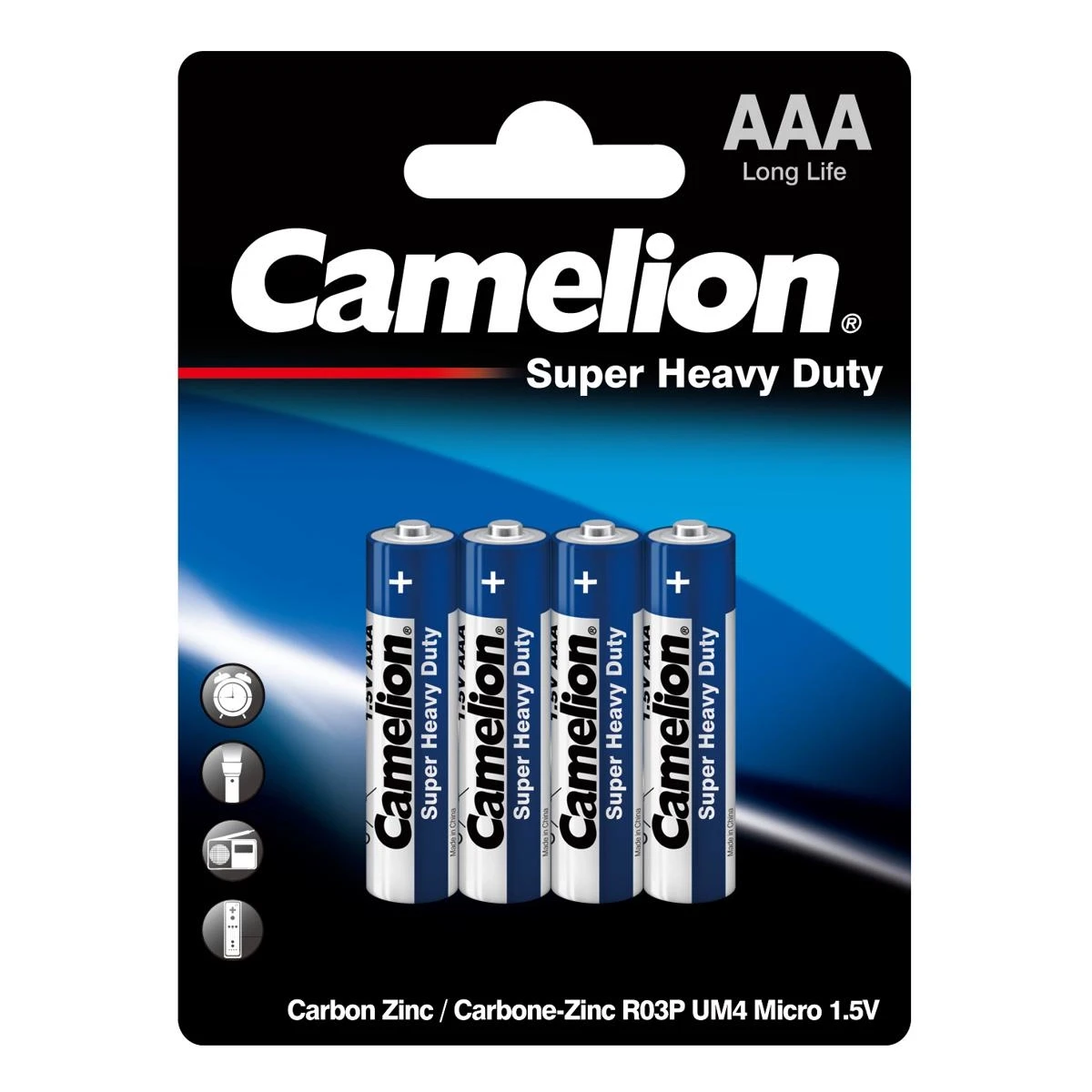 Camelion Super Heavy Duty AAA Batteries 4 Pcs