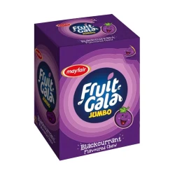 Mayfair Fruit Gala Jumbo Blackcurrant Flavoured Chew 100-Pcs Box