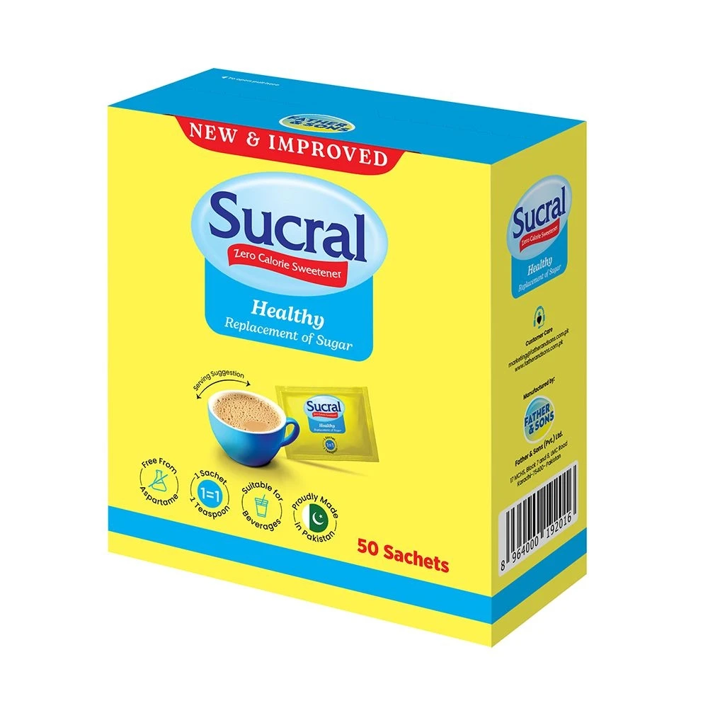 Sucral Zero Calorie Sweetener 50-Sachets Box
