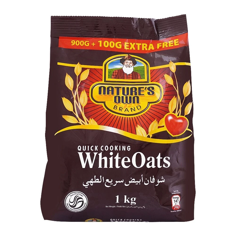 Natures Own White Oats 900gm + 100gm Free