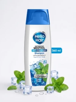 Hello Hair Refreshing Menthol Anti-Dandruff Shampoo 360ml
