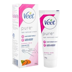 Veet Pure Hair Removal Cream Added Shea Butter for Normal Skin Full Arms 50gm