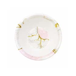 Melamine Blush Marble Small Curry Plate