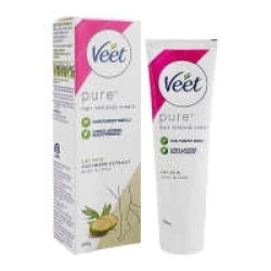 Veet Pure Hair Removal Cream Added Cucumber Extract for Dry Skin Body & Legs 100gm