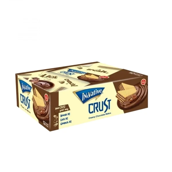 Inovative Crust Crispy Chocolate Wafers 12 Munch Packs Box