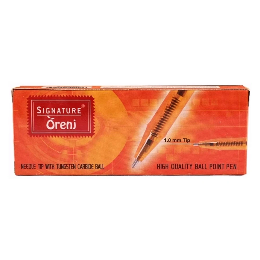 Signature Orenj Red Ball Point 10 Pcs Pack