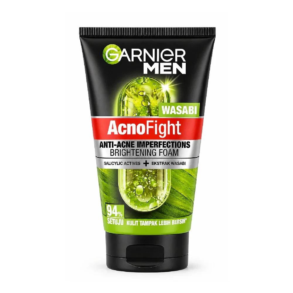 Garnier Men Acno Fight Wasabi Anti-Acne Brightening Foam 100ml