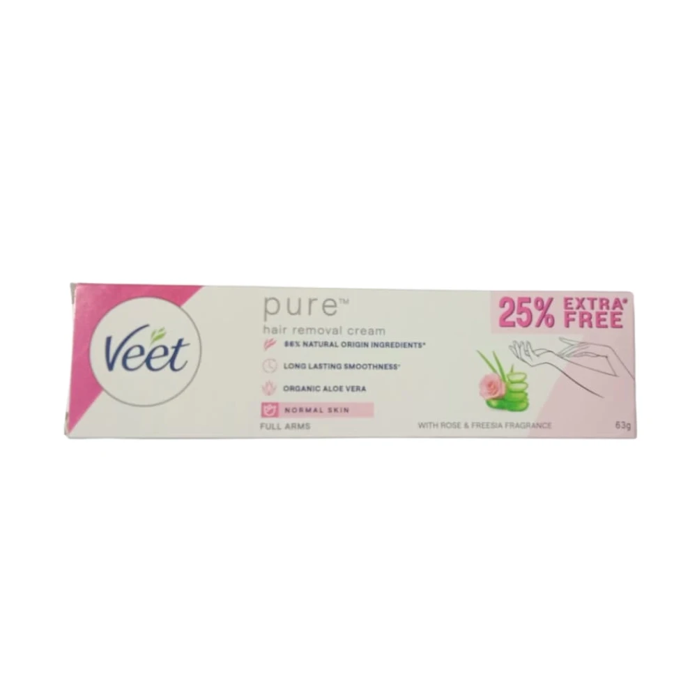 Veet Pure Hair Removal Cream for Normal Skin Full Arms 63gm