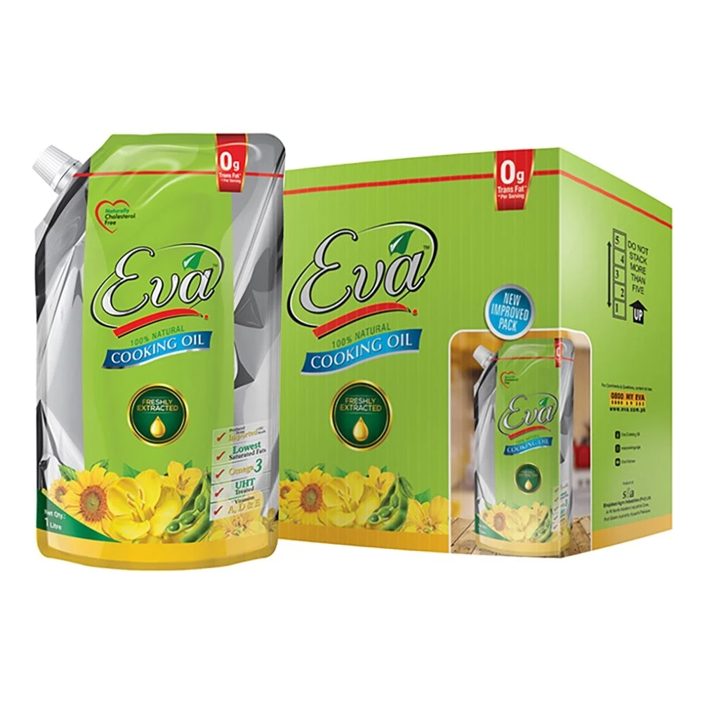 Eva Cooking Oil 1Ltr Nozzle Pouch