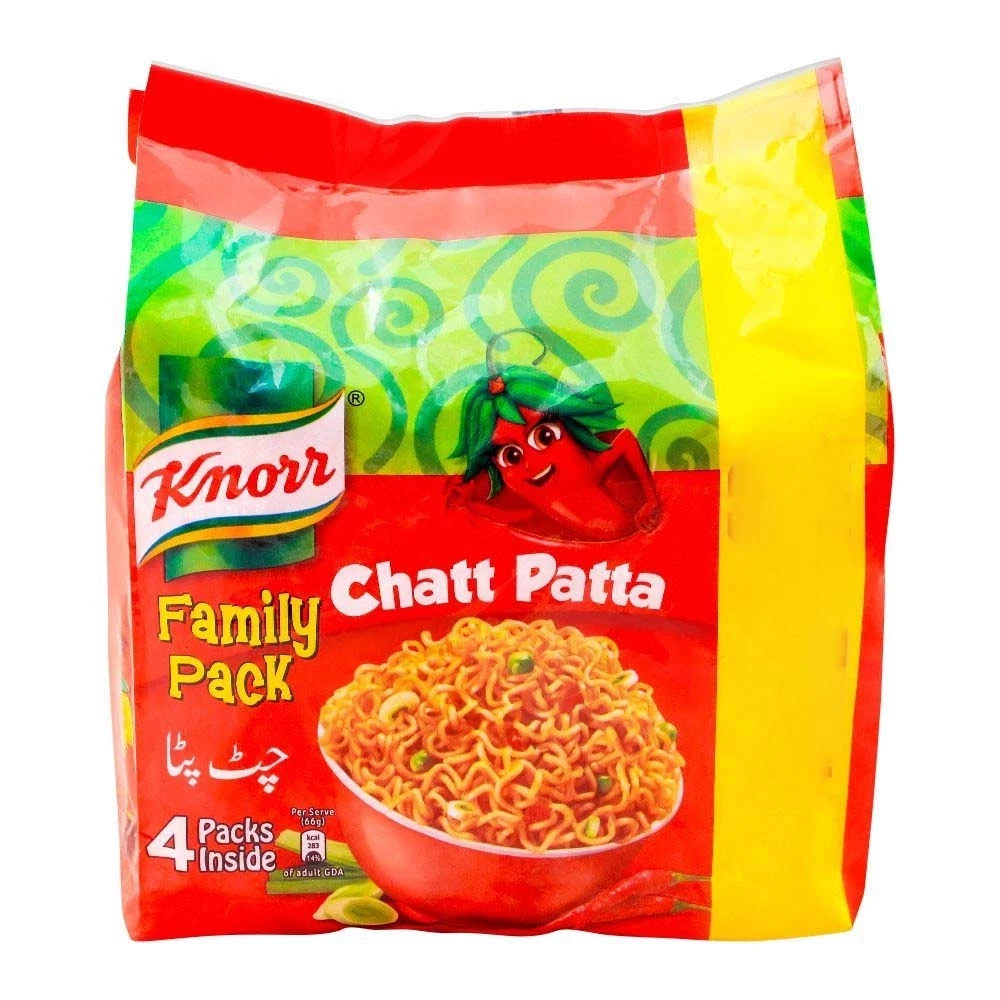 Knorr Instant Noodles Family Pack Chatt Patta (50gmX4 Packs)