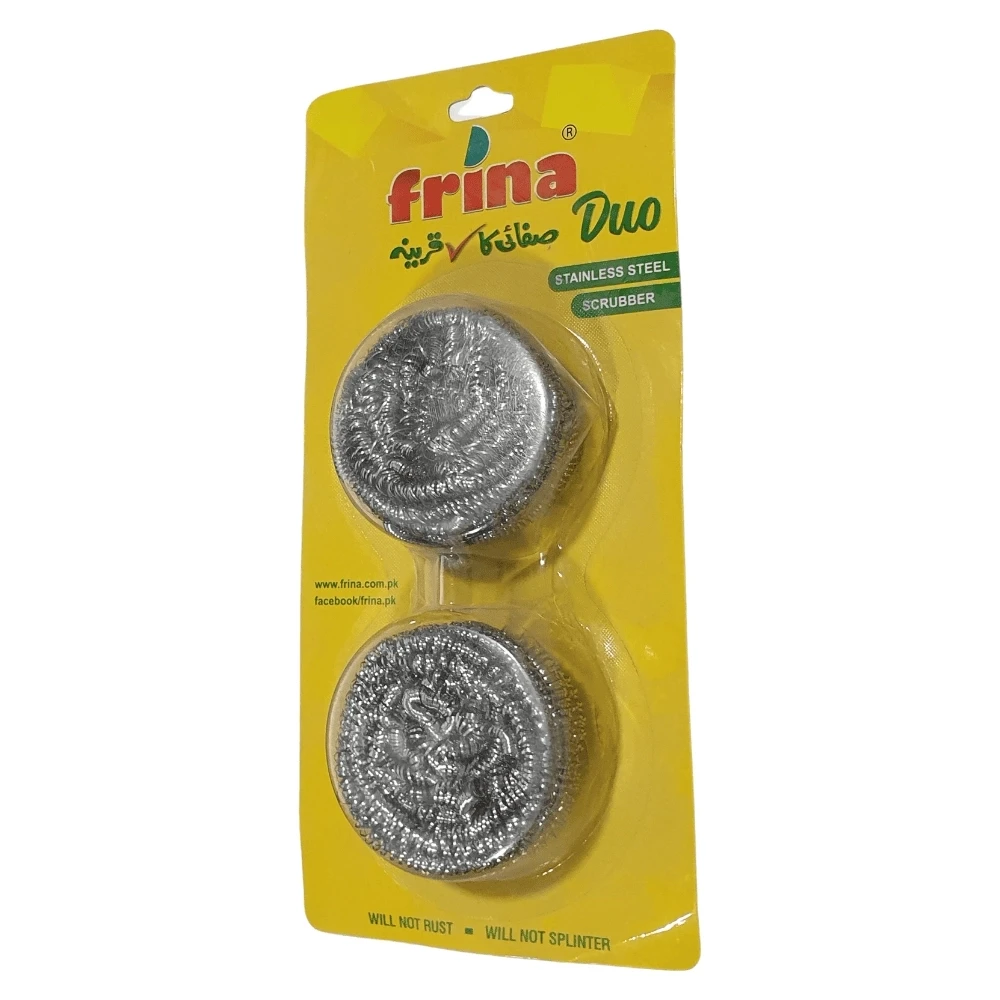 Frina Stainless Steel Scrubber Duo