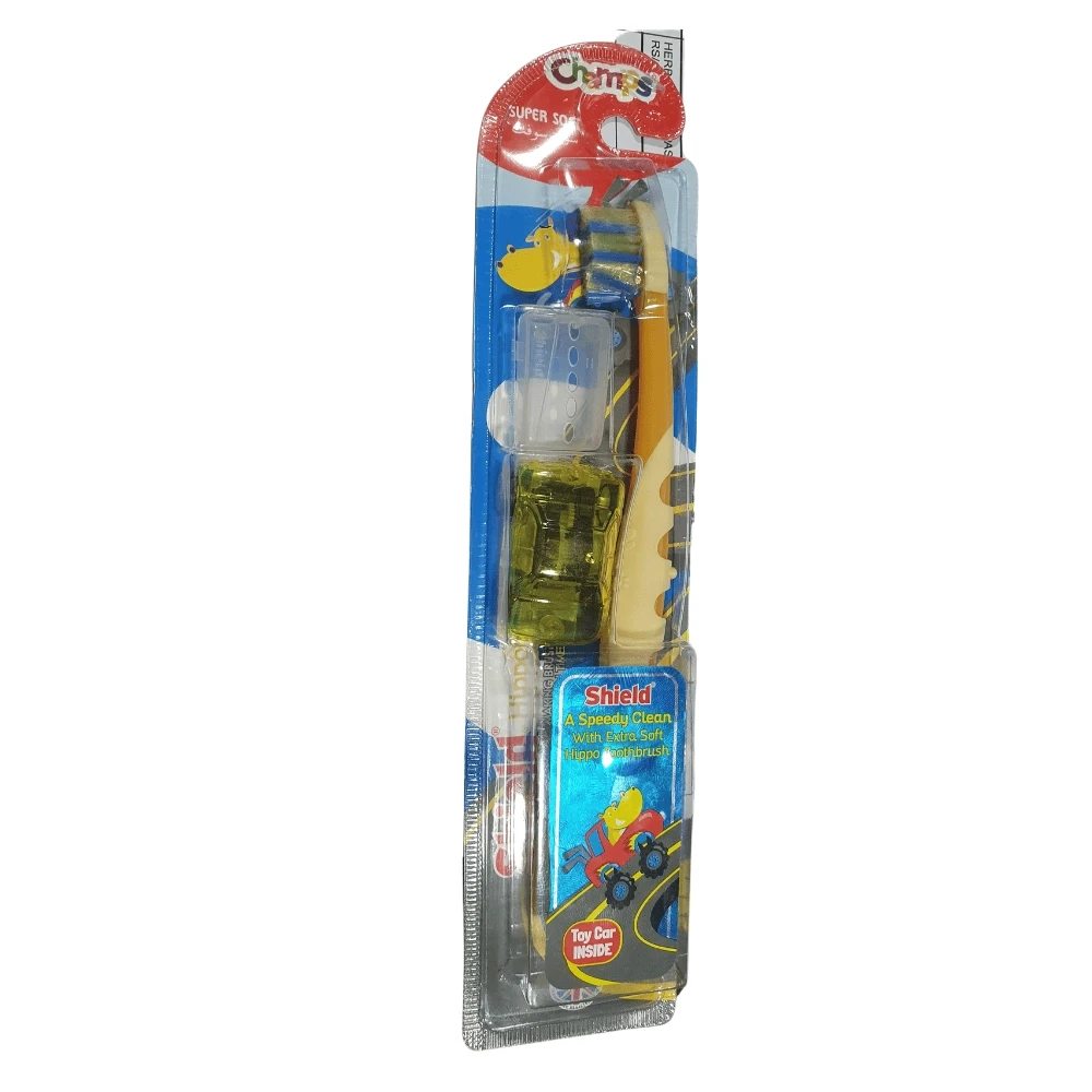 Shield Hippo Champs Toothbrush (Assorted Color)