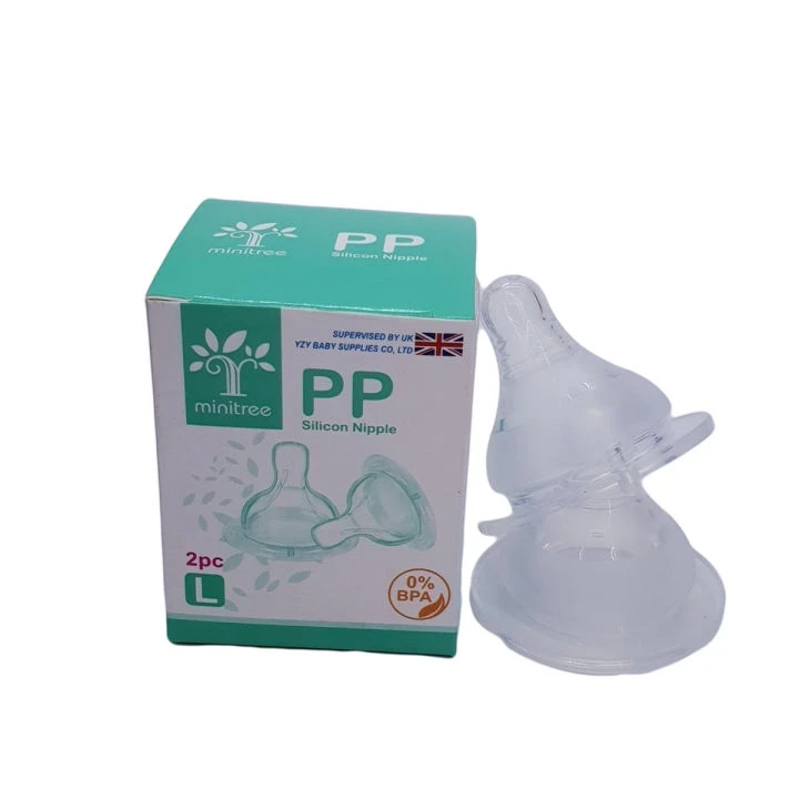 PP Nipple Silicone Minitree 2ps Large For Baby Feeder