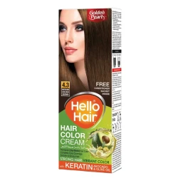 Golden Pearl Hello Hair Hair Color Cream Medium Golden Brown 4.3
