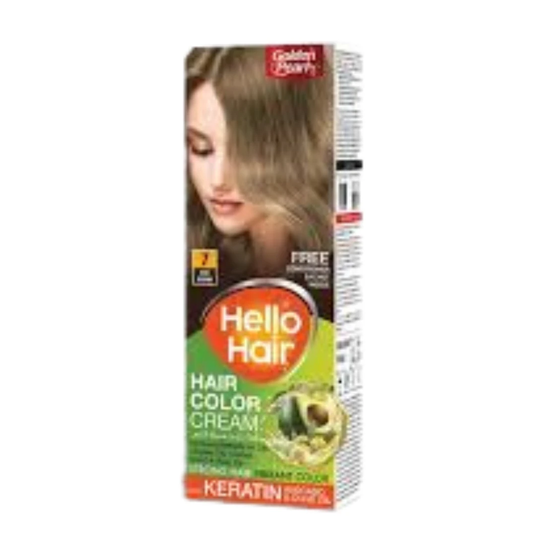 Golden Pearl Hello Hair Hair Color Cream Ash Blond 7