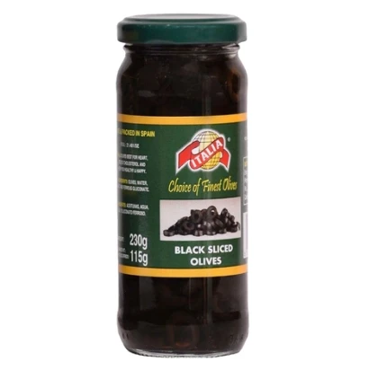 Italia Sliced Black Olives 230/115g