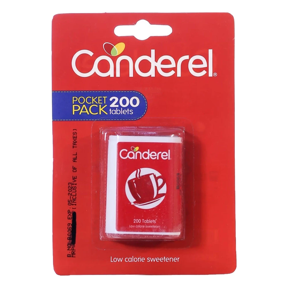 Canderel Low Calorie Sweetener 200-Tablets Pocket Pack