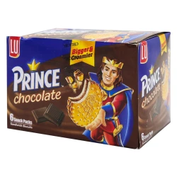 LU Prince Chocolate Biscuits Bigger 6 Snack Packs Box