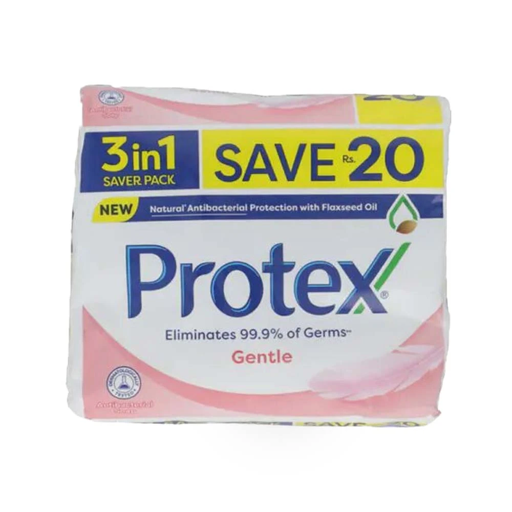 Protex Gentle Antibacterial Soap 3 in 1 Saver Pack 130gm