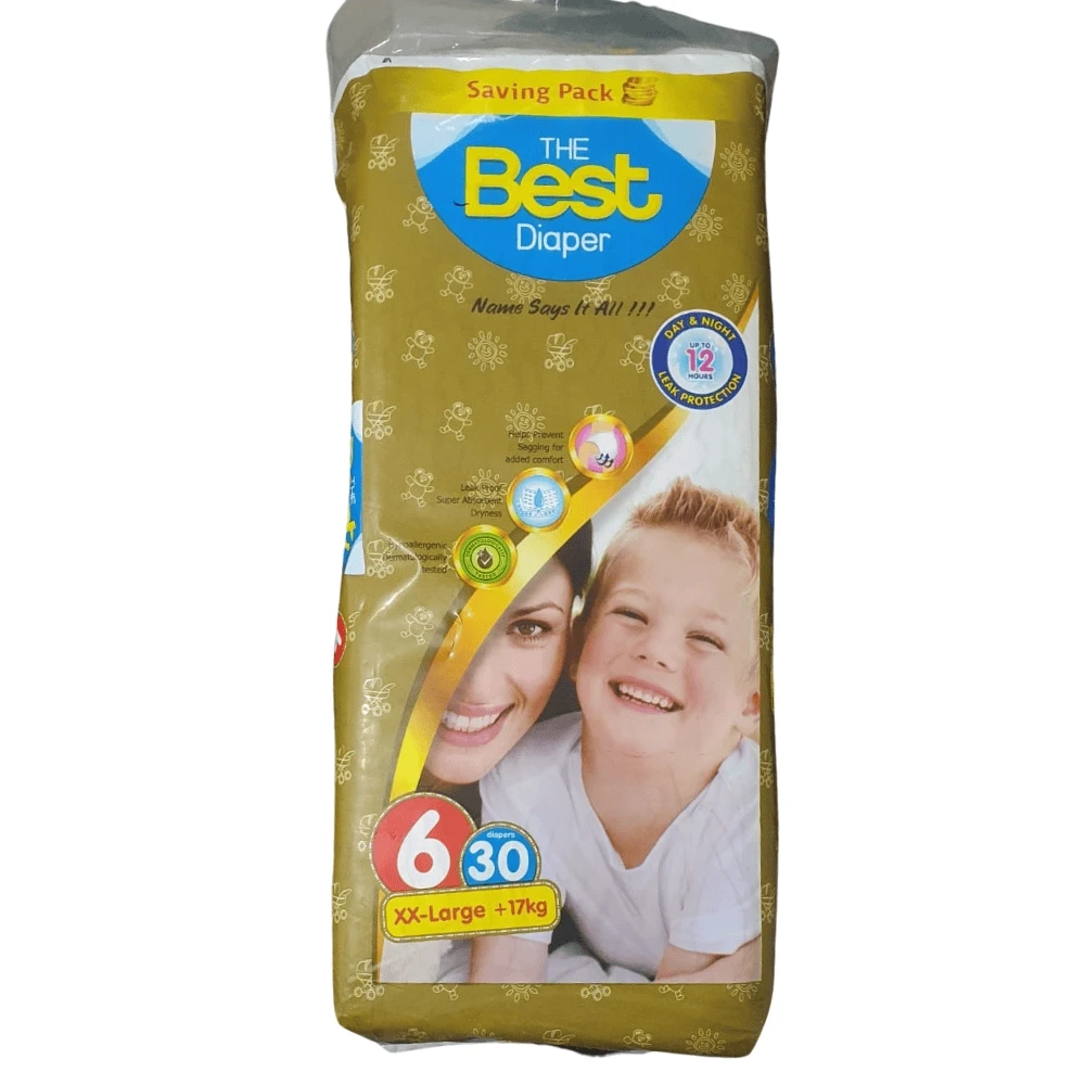 Best Baby Diaper Size 6 XXL 17kg+ 30-Pcs Packs