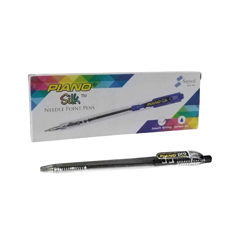 Piano Silk Needle ball Point Pens Black