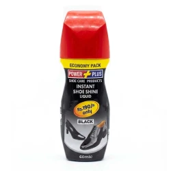 Power Plus Instant Shoe Shine Liquid Black 60ml