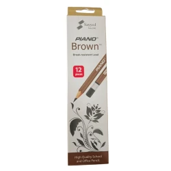 Piano Pencil Brown Break Resistant Lead Pencil 12 Pcs
