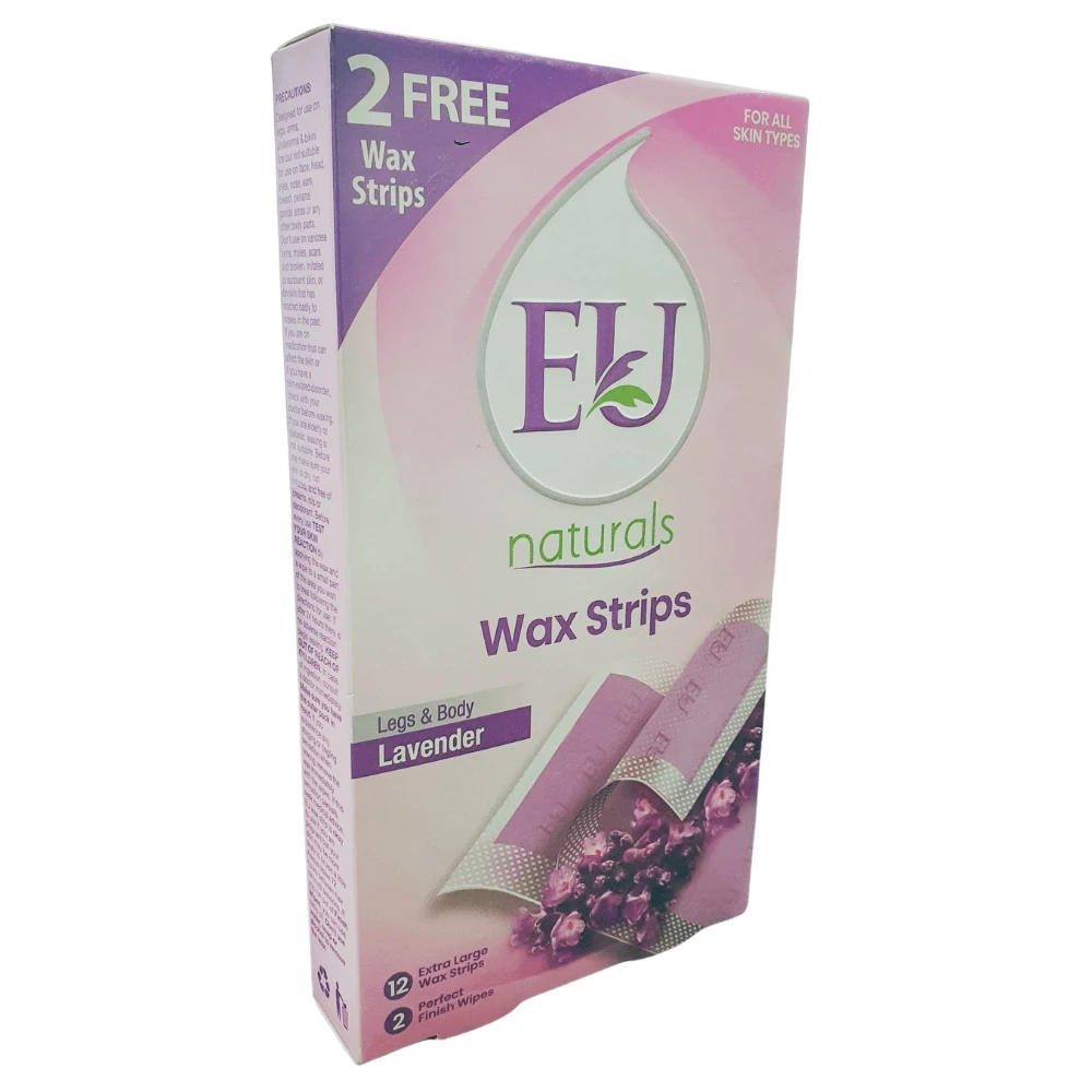 EU Naturals 12 Extra Large Wax Strips Lavender