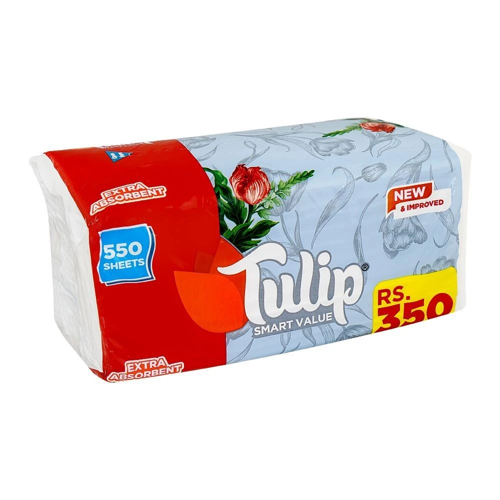 Tulip Extra Absorbent Soft Pack 550 Sheets